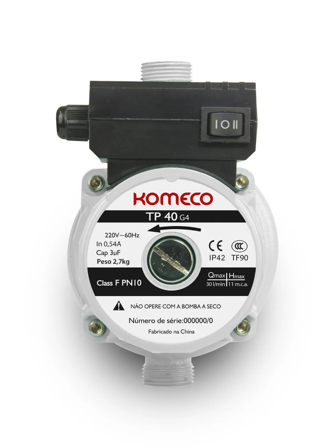 Mini Bomba Pressurizadora TP40 G4 - Komeco